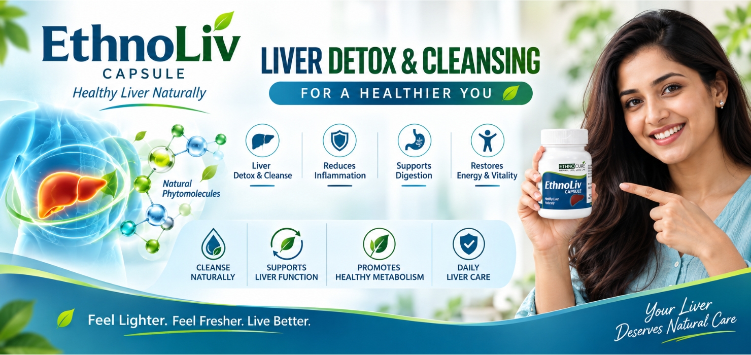 EthnoLiv Ayurvedic Liver Detox Support Capsules (Pack of 2)