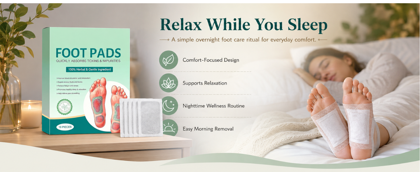 (pack of 2)100% Herbal And Gentle Ingredient Detox Foot Pads, 20 Pieces, Natural Ingredients for Sleep Aid, Pain Relief, Toxin Removal with Bamboo Vinegar and Acupoint Micro-Massage Technology (20)