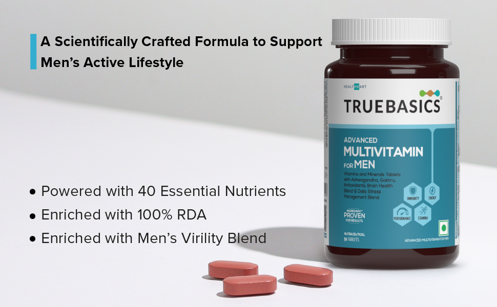 TrueBasics Advanced Multivitamin For Men, 90 Tablets