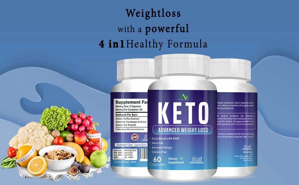 ANC Keto Advaced Weight Loss Formula with Green Tea Extract | Garcinia Combogia (60 Capsules) For Men & Women