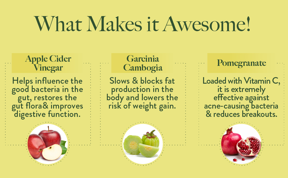 Wellbeing Nutrition Apple Cider Vinegar (ACV) for Weight Loss with Mother & Garcinia Cambogia, Pomegranate | Weight Management, Gut Health, Supports Digestion, Boosts Metabolism 17 Effervescent Tablet