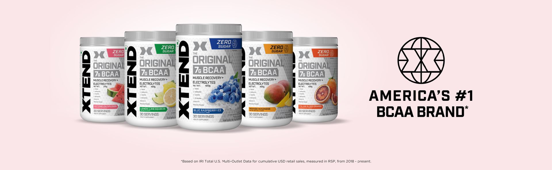 XTEND Original BCAA Powder (Lemon Lime Squeeze), 7g BCAAs in 2:1:1 Ratio, Intra Workout Support with Glutamine & Electrolytes, Amino Acids for Hydration & Muscle Recovery, 405 gm, 30 Servings