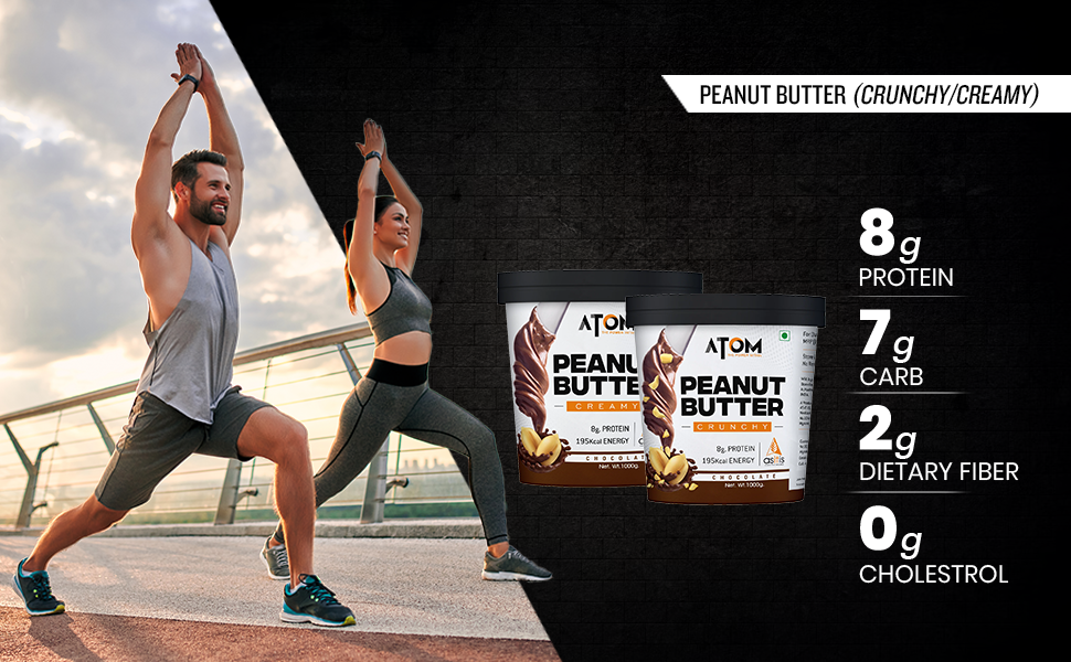 Asitis Nutrition ATOM Chocolate Peanut Butter Creamy 1Kg | Gluten Free | Cholesterol Free