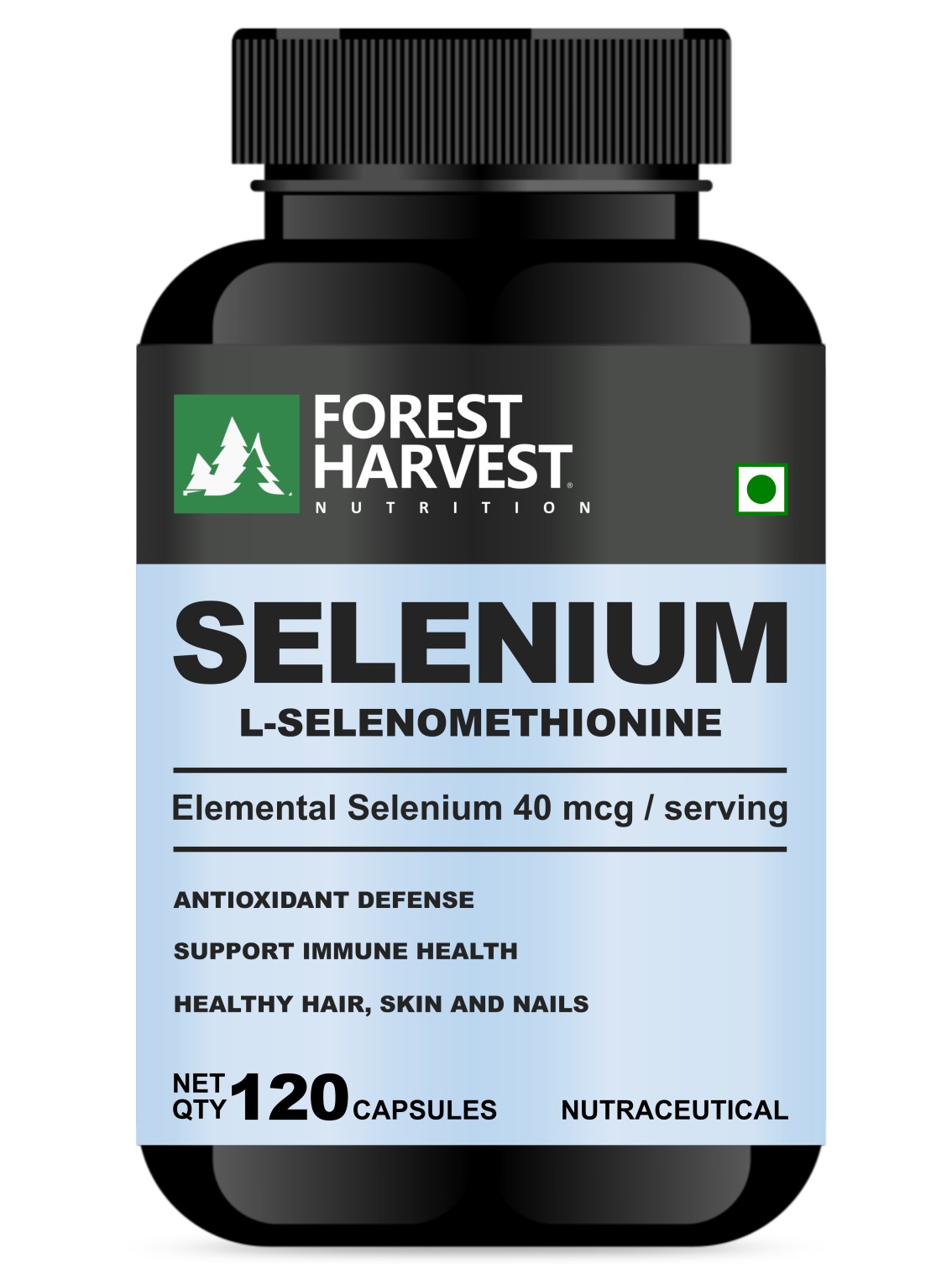 Selenium with Zinc, Vitamin C & Vitamin E | 40mcg Elemental Selenium | 120 Capsules | Antioxidant, Immunity & Skin Health Support | WHO-GMP, HACCP, ISO Certified