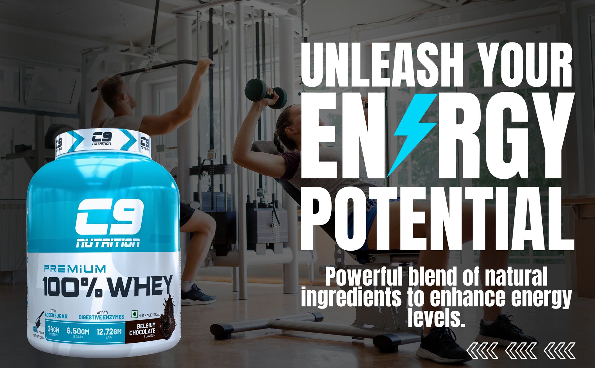 C9 NUTRITION 100% Whey Protein 1kg, 30 Serving | 24gm Protein | 6.50gm BCAA | 12.72 gm EAA | 0 Sugar | Gluten Free | ISO9001 Certified | GMP Certified | Lab Tested (1 KG, Belgium Chocolate)