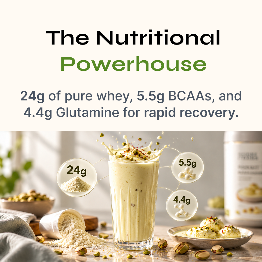 Gen Arc Whey Protein Concentrate Ras Malai Flavour | 24g Protein per Serving | | Muscle Recovery & Strength Support | 1kg