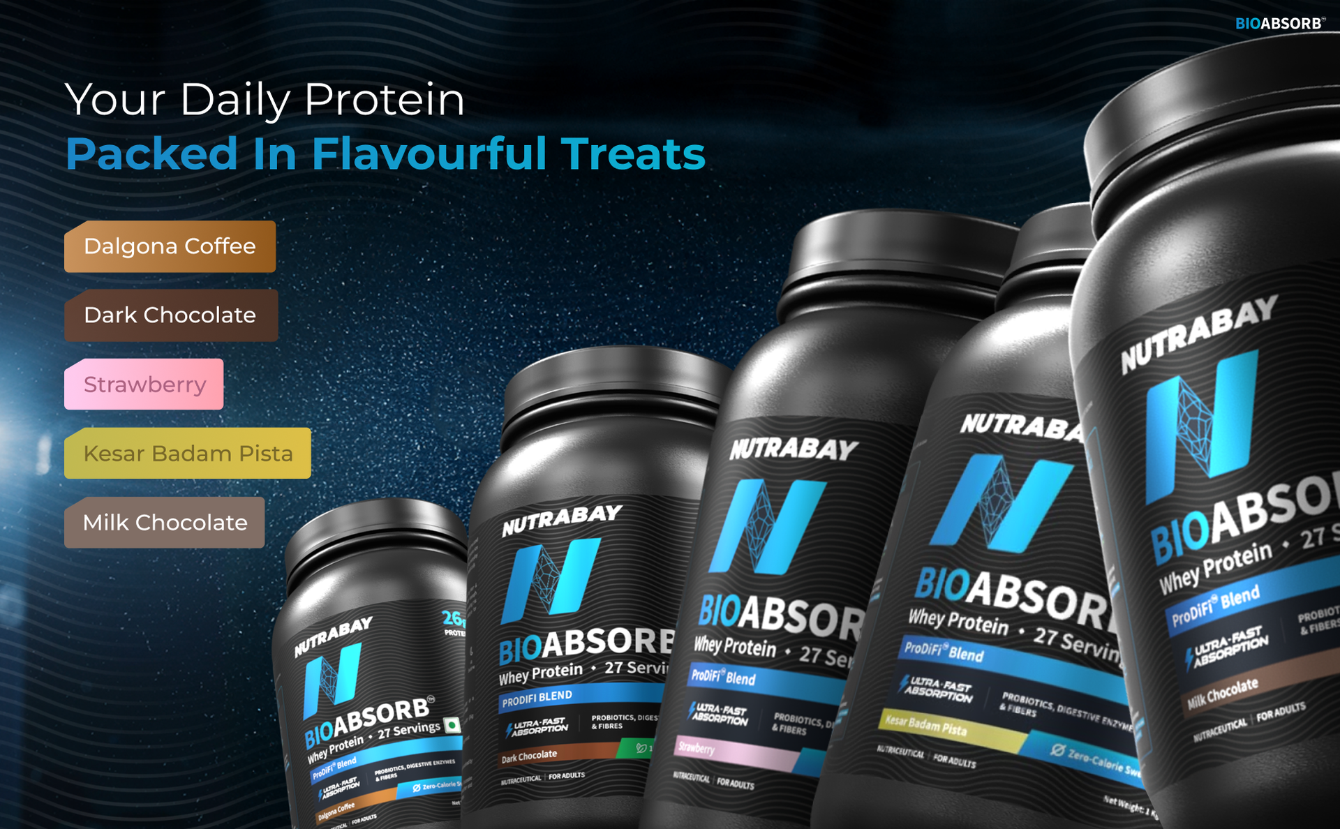 Nutrabay BioAbsorb™ Whey | ProDiFi™ for Ultra-Fast Absorption | 26g Protein | Dalgona Coffee, 1kg | No Bloating | No Added Sugar | Fast Recovery | India's 1st Blend of Fiber, Probiotics & Enzymes