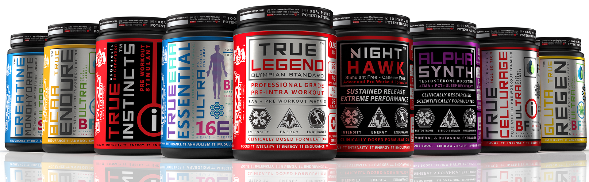 Grizzly Nutrition, True Cellurage, Pre Workout (160 grams Powder, Caribbean Fresh Lime, upto 65 Servings) citrulline, beta alanine, caffeine +13 performance boosters