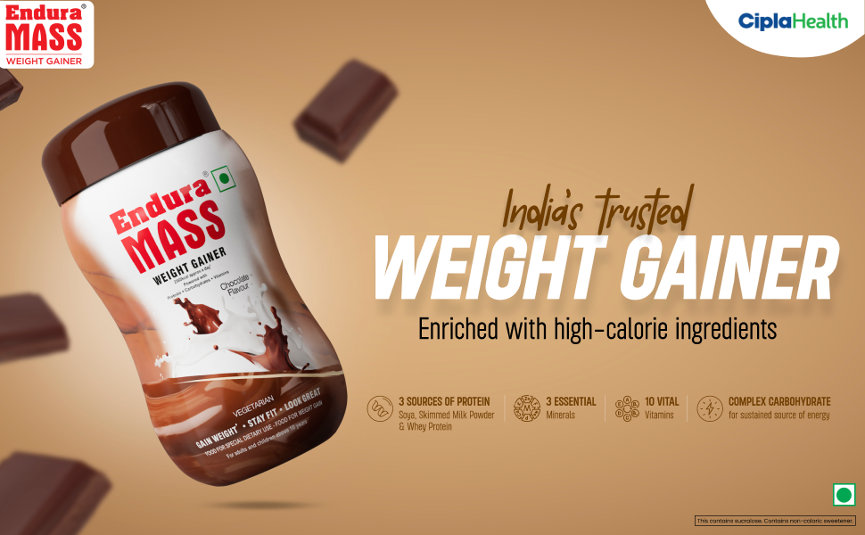 Endura Mass Weight Gainer (Banana, 1000g)