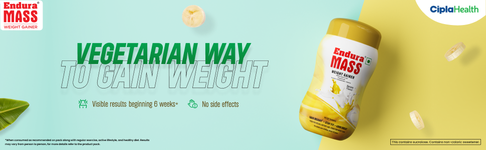 Endura Mass Weight Gainer (Banana, 1000g)