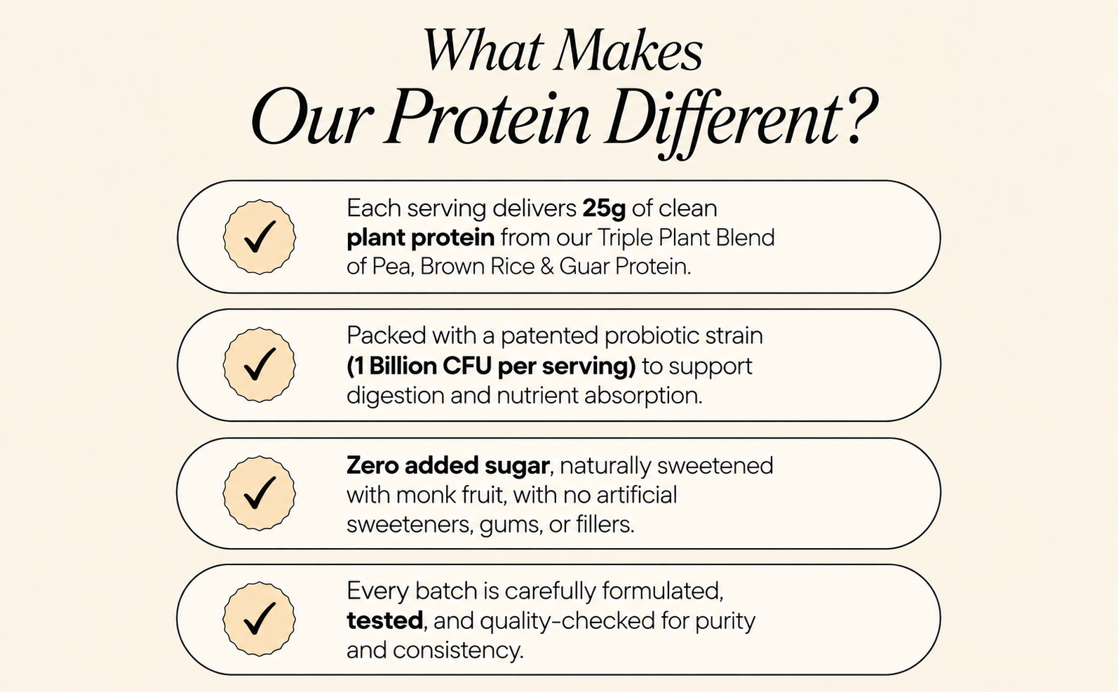 Blueberry Plant Protein Powder 500g | 25g Protein Per Scoop | Pea + Brown Rice + Guar Blend | No Added Sugar, Vegan, Soy & Gluten Free | Probiotic + Enzymes | Blueberry Bliss