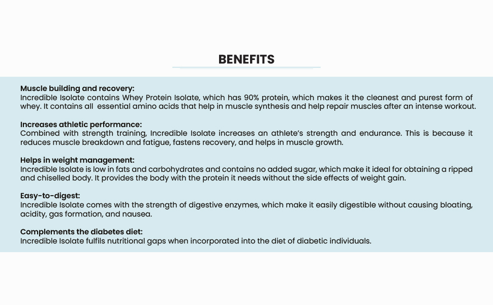 Steadfast Nutrition Incredible Isolate 25g Protein Muscle growth Strength Immunity Whey Protein (Mango 6 Sachets, 180g)