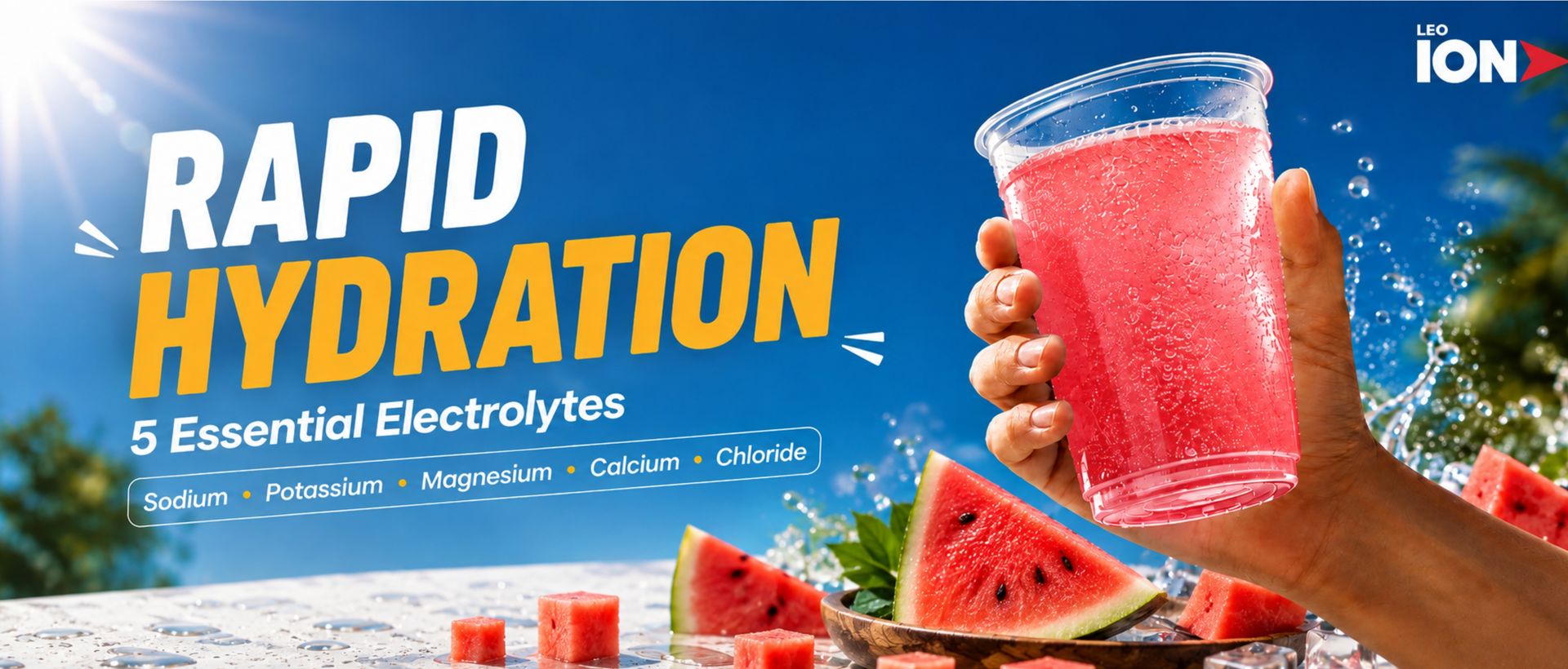 Hydro Charge Electrolytes | Watermelon | 20 Effervescent Tablets