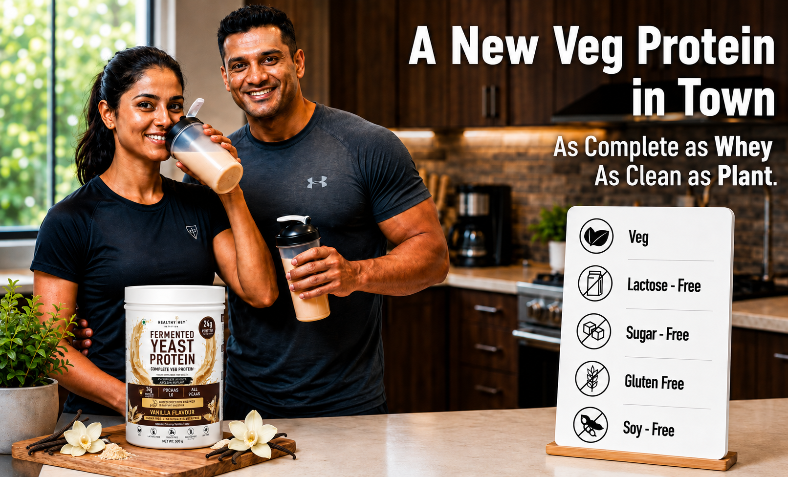 HealthyHey Nutrition Fermented Yeast Protein - Vanilla Flavour - 500g