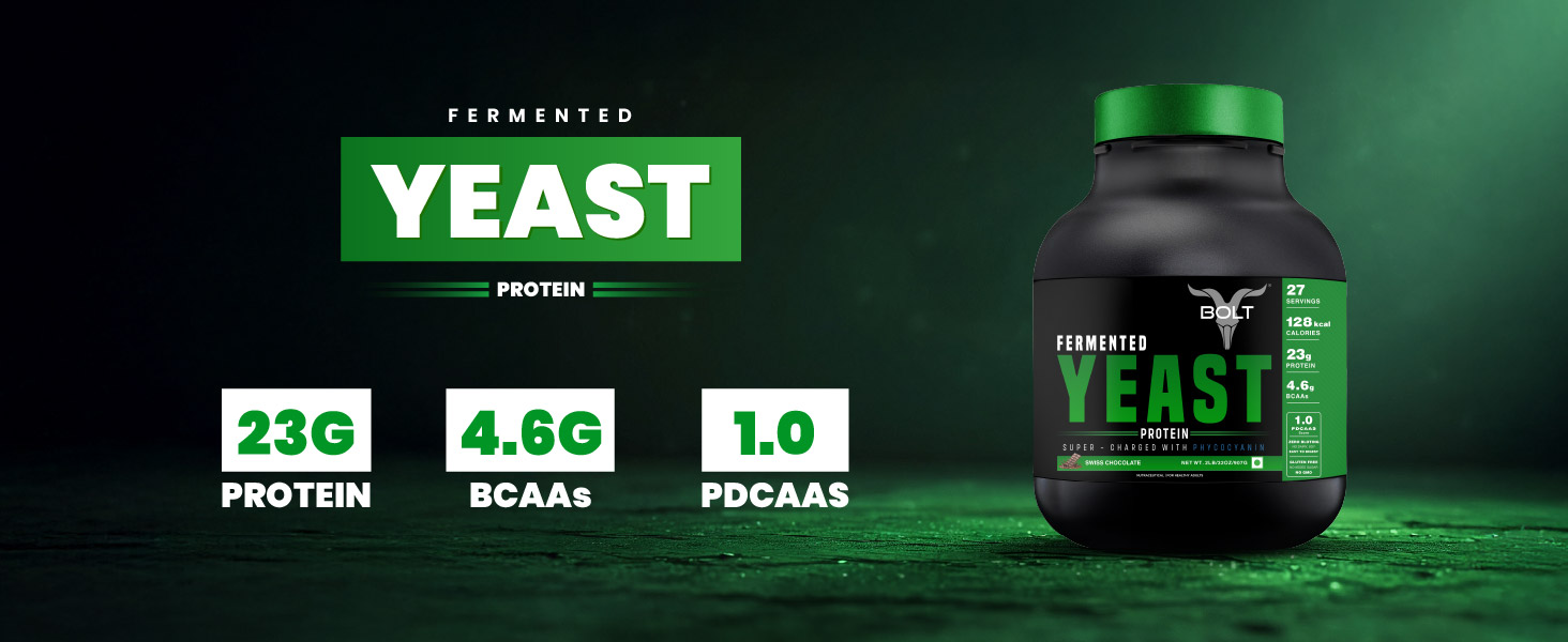 Bolt Fermented Yeast Protein 2 LB | 23g Protein | Swiss Chocolate