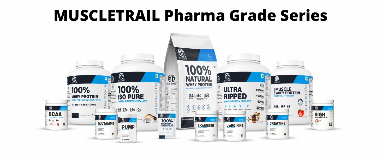 MuscleTrail Pharma Grade Ultra Ripped Whey Protein Isolate - Premium Protein for Men & Women - 27g Protein per Serving - Supports Muscle Growth, Strength & Recovery - L-Carnitine (2KG, Chocolate)