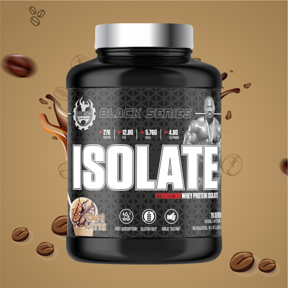 Dexter Jackson Black Series Isolate Protein Powder | Hydrolyzed Whey Protein Isolate | Gluten-Free | 76 Servings, 5 lbs, 2268g,Chocolate Shake Flavor