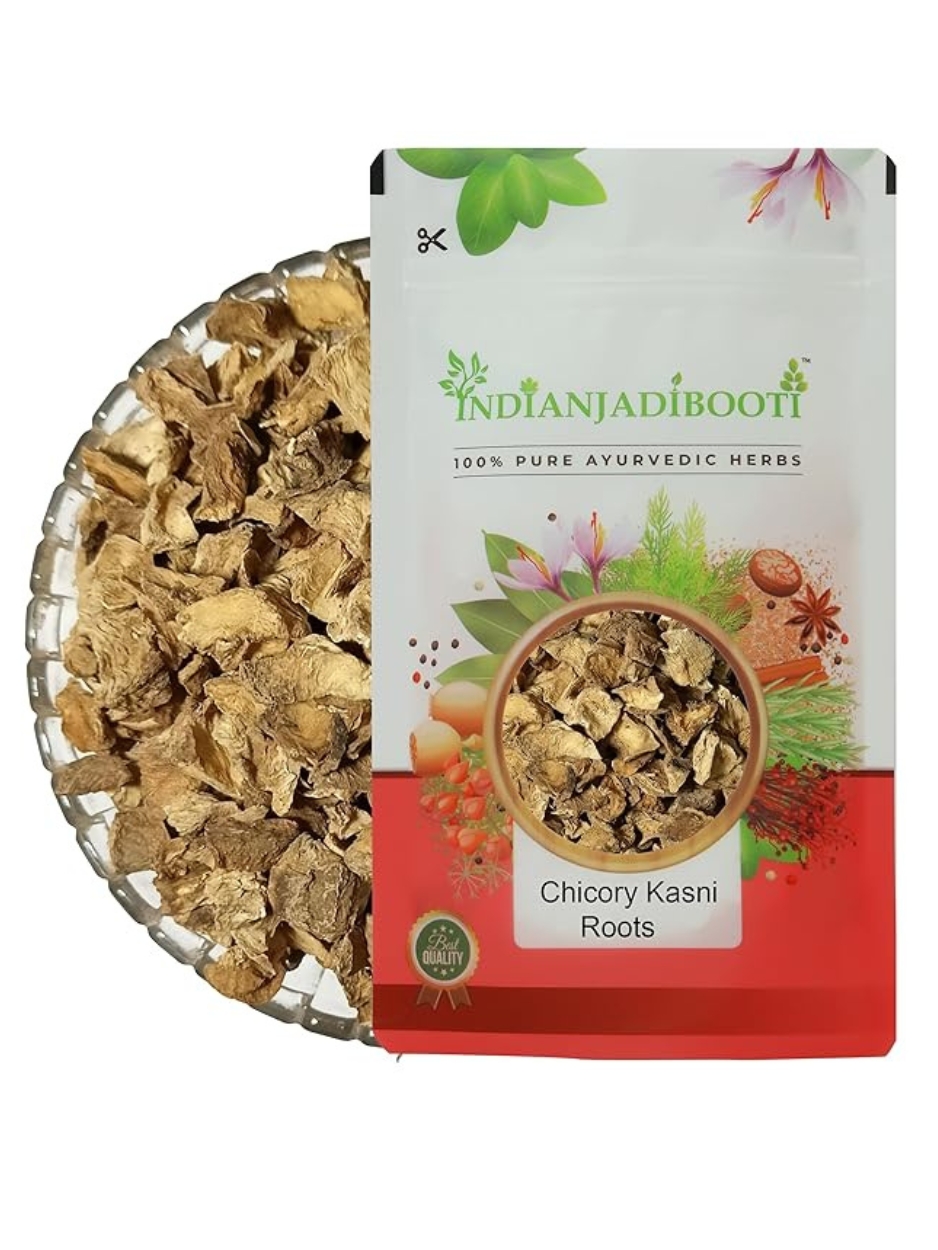 IndianJadiBooti Pure Kasni Jadd (Chicory Root) | Raw Whole Kasani for Hepatic Wellness, Prebiotic Gut Detox & Bitter Liver Tonic | (400 Grams) | Pack Of 3