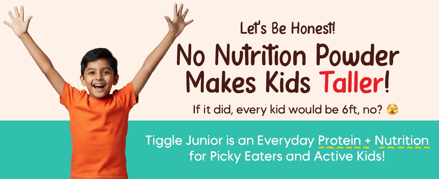 Tiggle Junior Kids Protein Powder Trial Pack, Everyday Chocolate Milk Mix