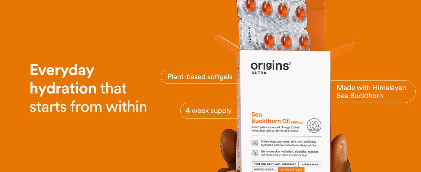 Origins Nutra Sea Buckthorn Oil 500mg | Blend of Seed and Pulp Oils