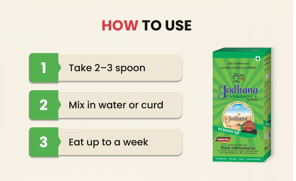 Psyllium Husk 200g (Sat-Isabgol) | 100% Natural Soluble Fiber Supplement | Supports Gut Health & Regular Bowel Movements