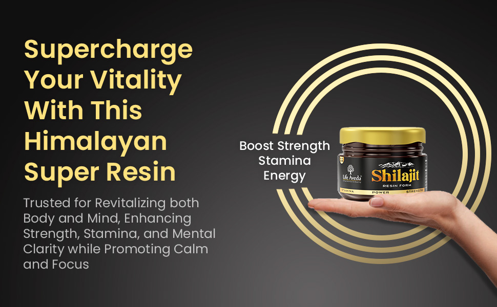 Life Aveda Himalayan Shilajit/Shilajeet Resin (20g) - 500mg Per Serving | 100% Ayurvedic | 80+ Minerals with 75% Fulvic Acid