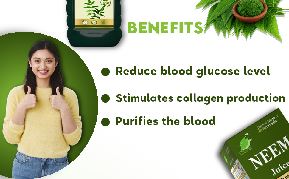 CURA AYURVEDIC Neem Ras II Fresh Neem Leaves II Natural Blood Purifier || 500ml