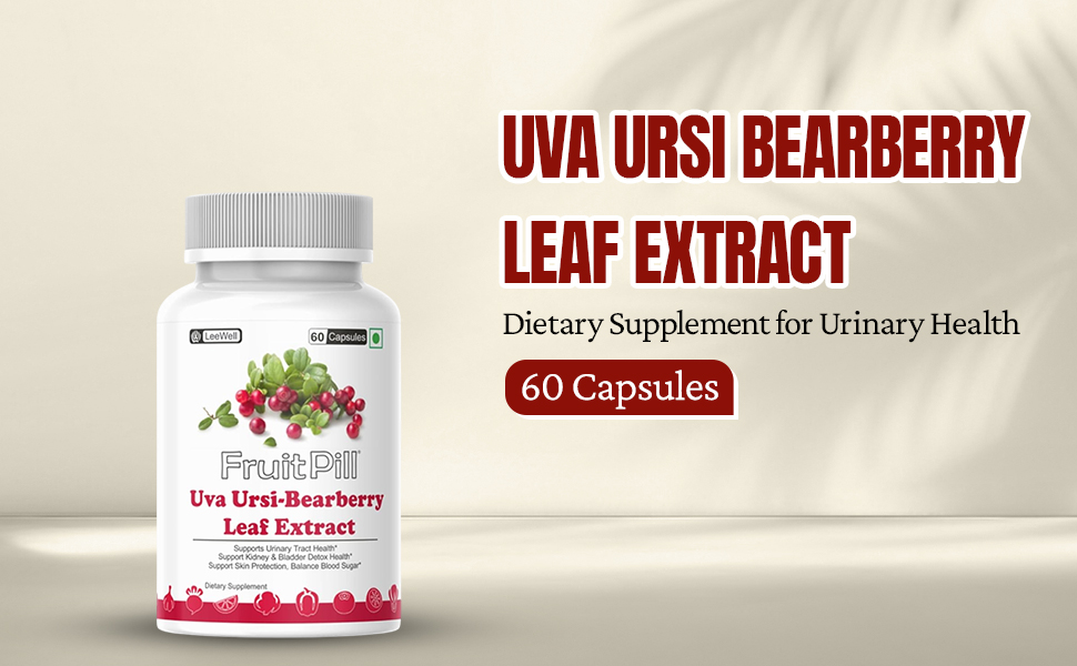 (LeeWell) Uva Ursi Bearberry Leaf Extract 600mg | Urinary Tract & Bladder Health Support | Natural Herbal Cleanser | Capsules | 60 Count