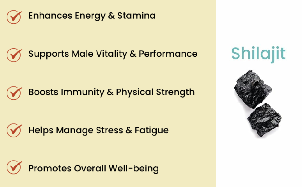 Herbal Hills Shilajithills Capsules, (60 Capsules Pack) | Supports Vitality, Strength & Wellness | Shilajit Supplement For Energy, Stamina & Immunity | With Purified Shilajit Extract