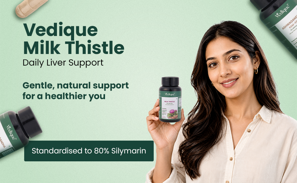 Milk Thistle Capsules 600 mg | 80% Silymarin Extract | Veg Capsules