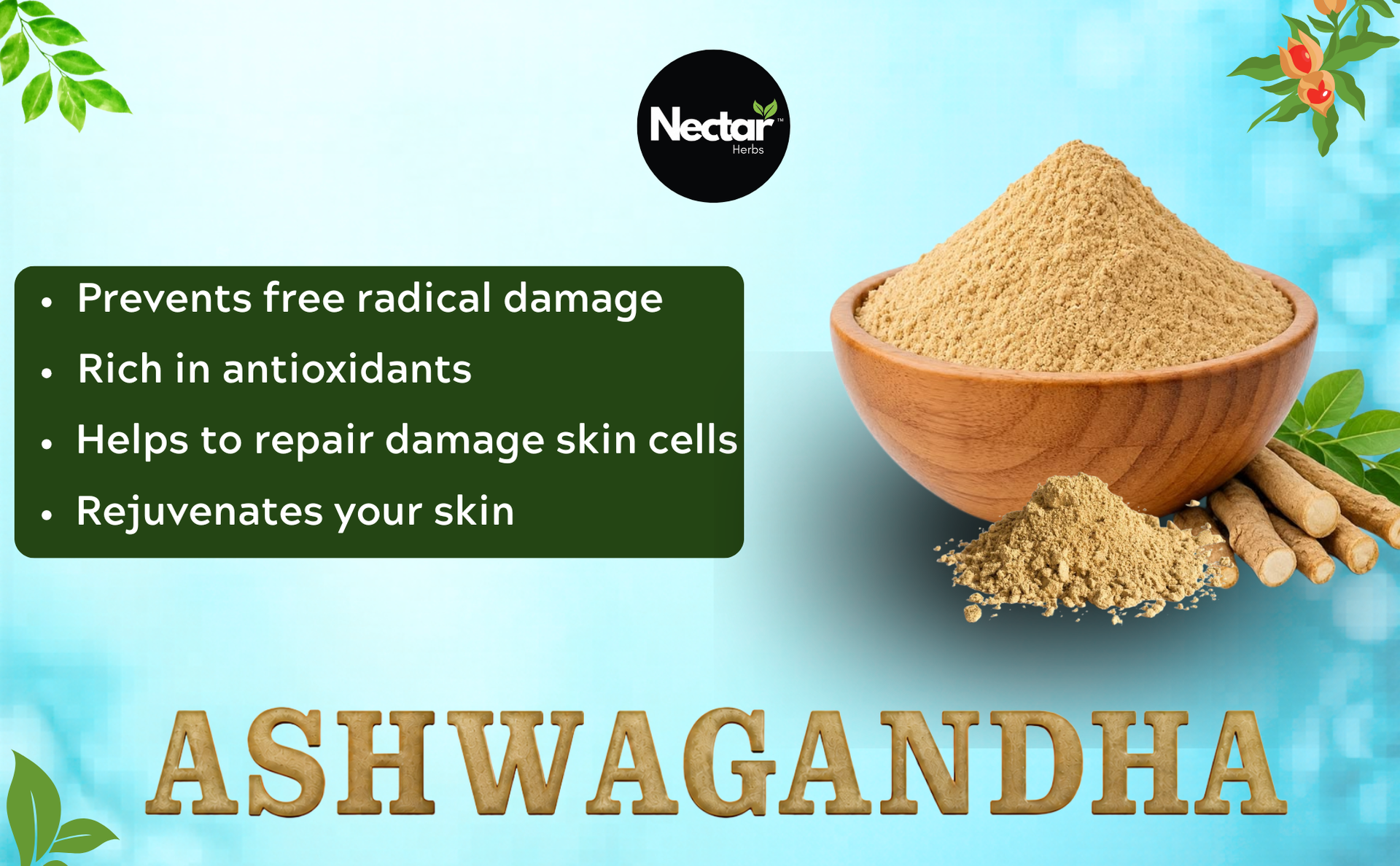 100% Organic Ashwagandha Powder | Pure Ayurvedic Herbal Superfood | Supports Muscle Recovery, Energy & Strength (200 gms)