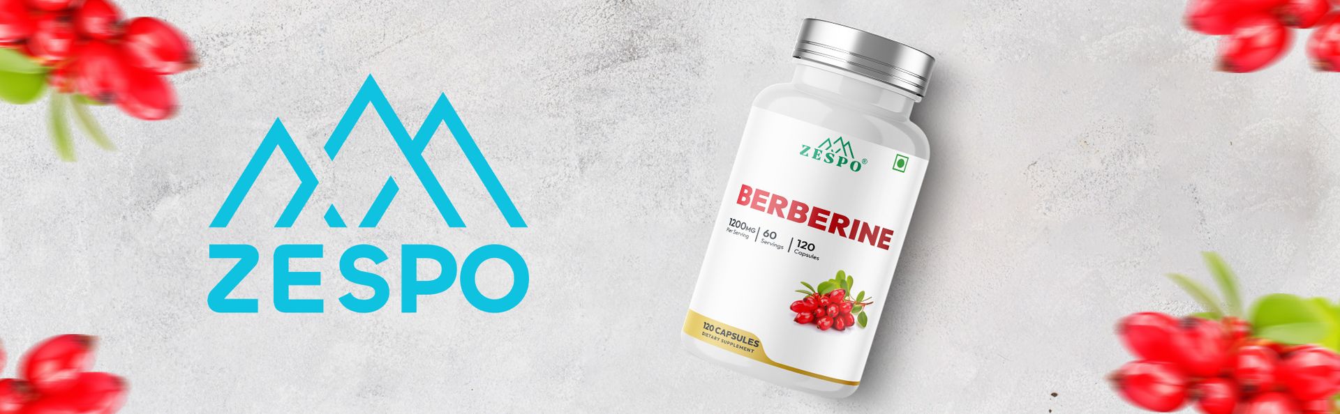 ZESPO Berberine HCl 1200 mg with Milk Thistle, 120 Capsules