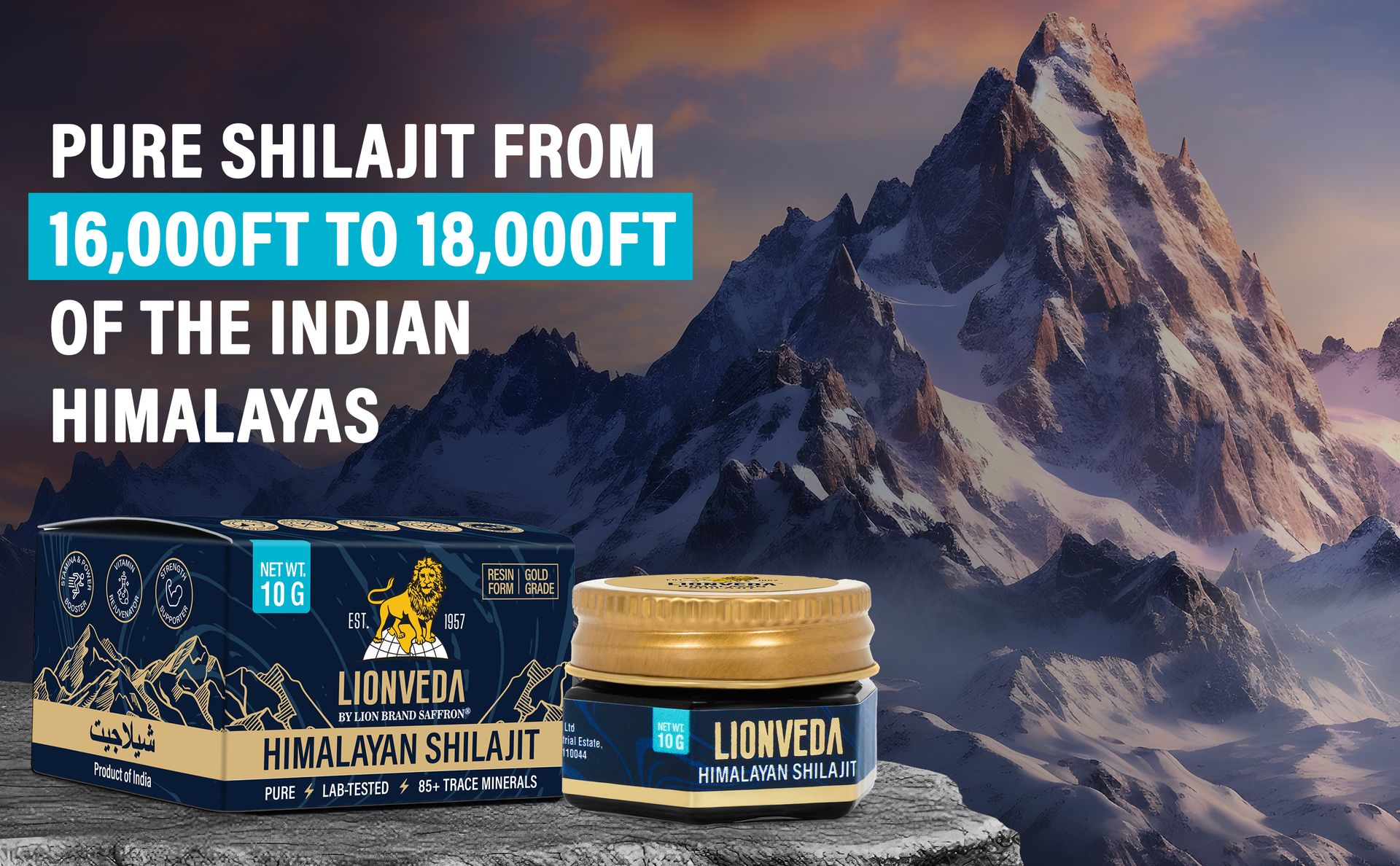 Original Himalayan Shilajit/Shilajeet Resin 10g | For Stamina, Endurance, Energy, Improved Health & Vitality | 20 Servings | 100% Ayurvedic | Certified Gold Grade 100% Pure Shilajit Resin