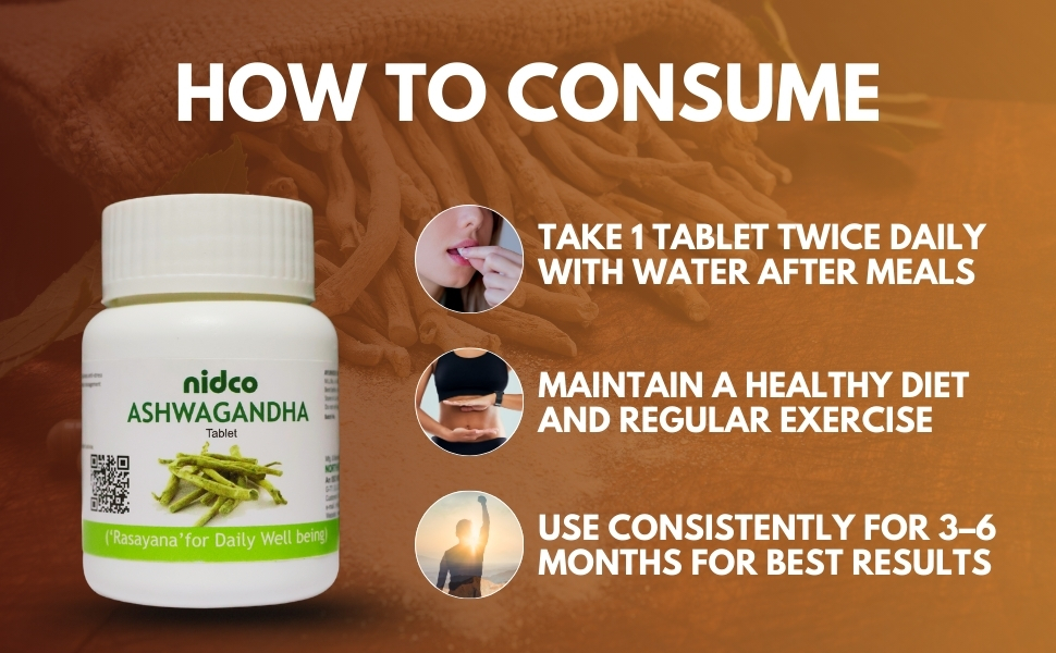 Ashwagandha 60 Tablets (Pack of 1) | Improves Sleep, Supports Cortisol Levels | Natural Stress Relief | Rejuvenates Mind & Body | Rich in Antioxidants | Immunity Booster