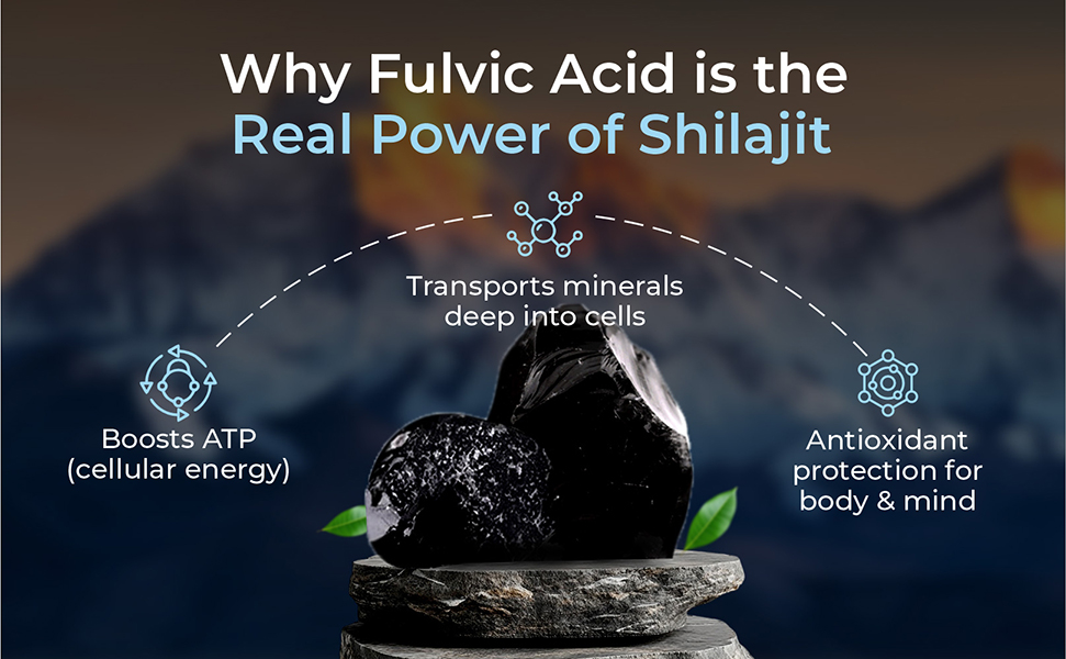 Cureveda Himalayan Shilajit For Men - Resin 20g | 98% Fulvic Acid For Energy, Endurance & Vitality | 100% Ayurvedic