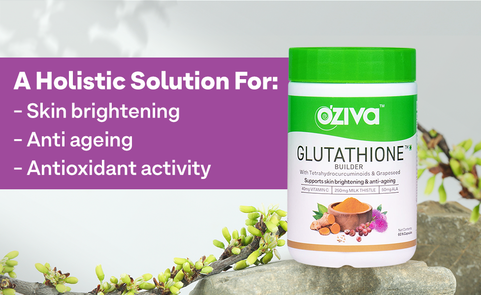 OZiva Plant Based Collagen Classic Supplement 250 g and OZiva Plant Based Glutathione Builder 60 Vegetarian Capsules