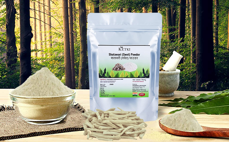 Ketki Pure Shatavari Powder 250 grams, Pack of 1| Asparagus racemosus | Shatawari (Swet)