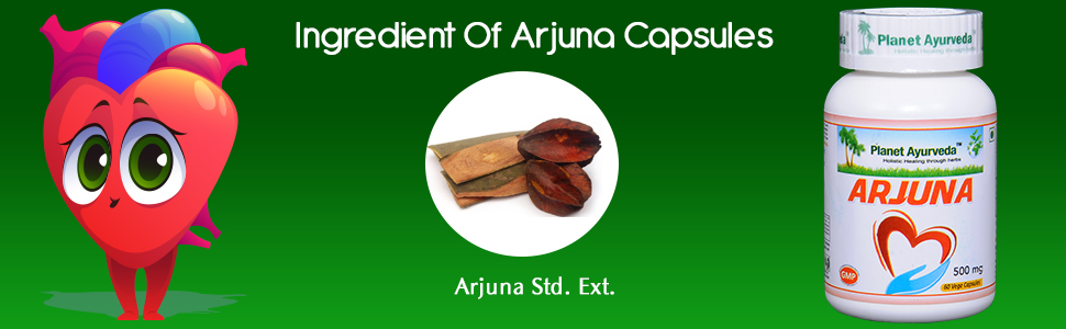Planet Ayurveda Arjuna Capsules - (Pack of 1) 60 Capsules | Promotes Heart Health | Ayurvedic Formula for Cardiovascular Wellness | Health Supplement for Blood Pressure & Circulation