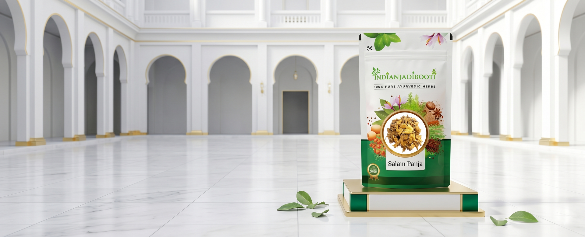 IndianJadiBooti Pure Salam Panja (Marsh Orchid) | Rare Ayurvedic Root for Holistic Vitality, Traditional Rejuvenation & Systemic Strength (15g)