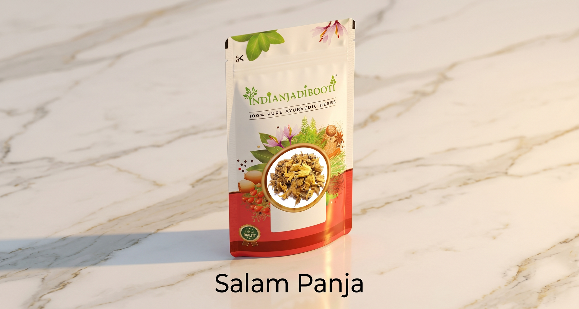 IndianJadiBooti Pure Salam Panja (Marsh Orchid) | Rare Ayurvedic Root for Holistic Vitality, Traditional Rejuvenation & Systemic Strength (15g)