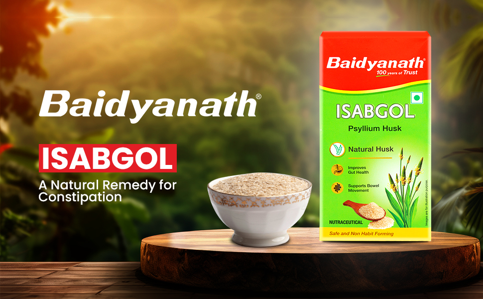 Baidyanath Ayurved Isabgol 100g | Pure Psyllium Husk | Natural Soluble & Insoluble Dietary Fiber | Supports Gut Health & Digestive Comfort | Gluten Free, Vegan