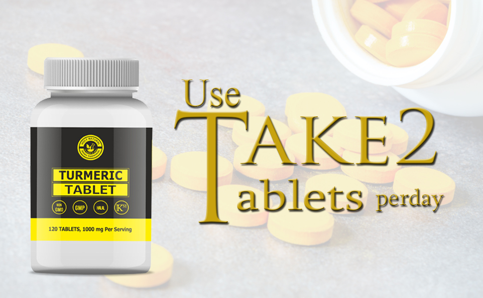 Holy Natural Turmeric Tablet 500 mg – 120 Tablets | Herbal Curcumin Supplement for Joint, Immunity & Daily Health Support