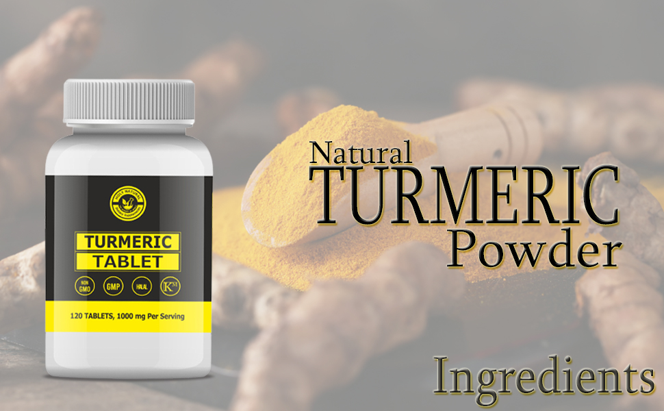Holy Natural Turmeric Tablet 500 mg – 120 Tablets | Herbal Curcumin Supplement for Joint, Immunity & Daily Health Support