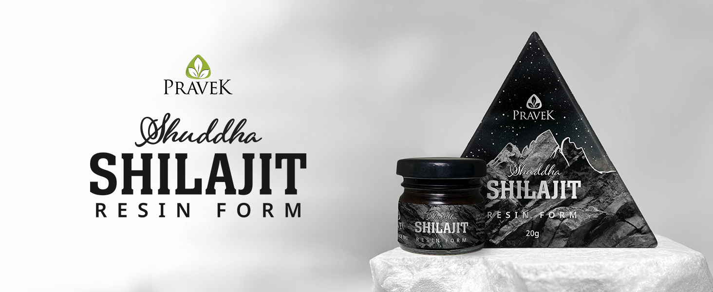Pravek Shuddha Shilajit/Shilajeet Resin 20g for Men & Women