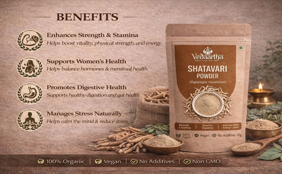 Pure Shatavari Powder for Women's Health & Vitality - Ayurvedic Supplement