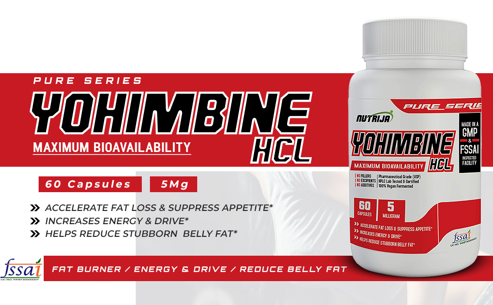 NutriJa -Yohimbine Hcl 5 Mg Capsules -Pack Of 60 Capsules,1 Count