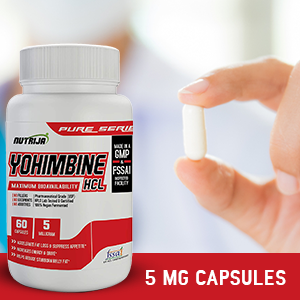 NutriJa -Yohimbine Hcl 5 Mg Capsules -Pack Of 60 Capsules,1 Count