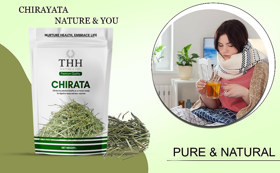 THH Kirayata Chirayata - 200gm | Natural and Organic Bitterstick Chirata | Pure Chiravata Herb | For Immunity Building and Stomach Problems | Bhunimba Herb Loose Leaves