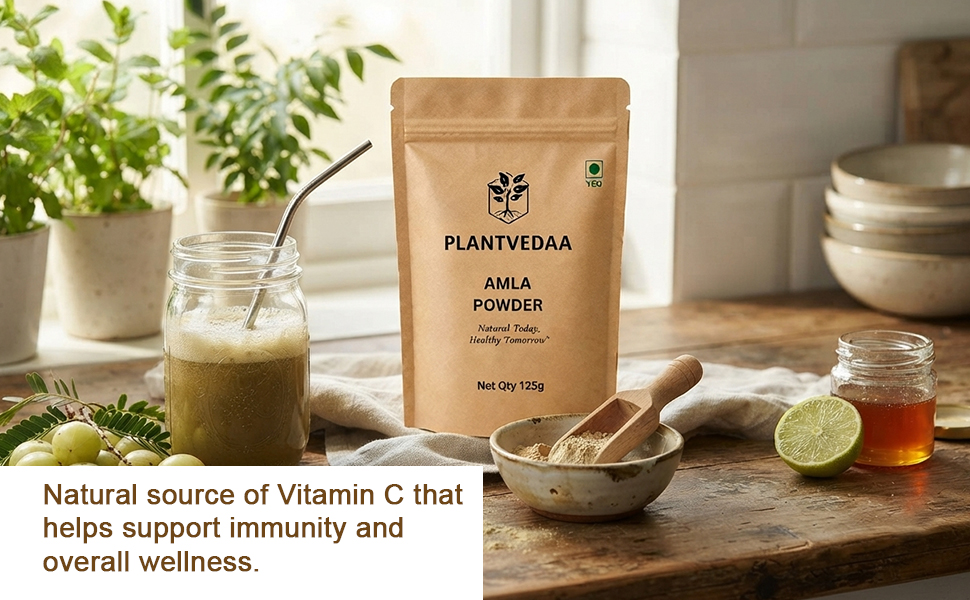 Pure Amla Powder 125 Grams For Hair Growth, Skin Care | Amla Powder (Indian Gooseberry) Pure Seedless Edible | Rich in Antioxidants