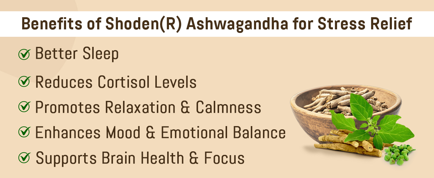 Instafuel Ashwagandha Supplements | Clinically Research 35% Withanolides Shoden® Ashwagandha Roots Extract - Mood, Stress, Sleep, Brain Memory Booster, Energy, Immunity & Vitality | 60 Veg Capsules